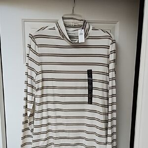 Banana Republic Factory Striped Long Sleeve Turtleneck Super Soft! NWT